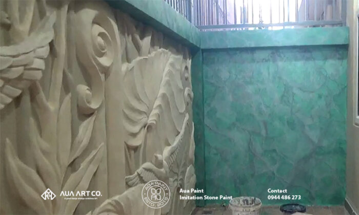 thi công sơn giả đá marble