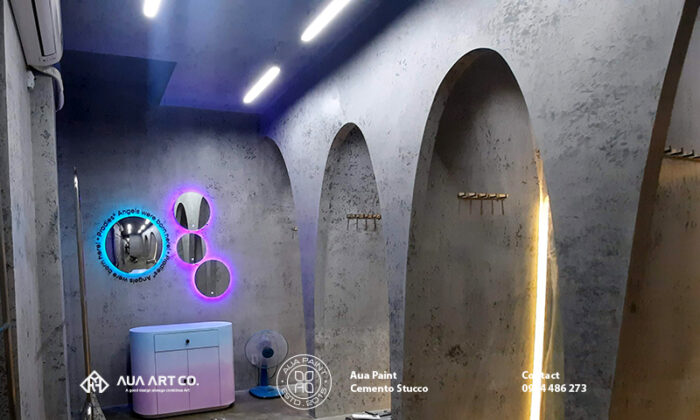 thi công sơn hiệu ứng bê tông và sơn hiệu ứng ombre