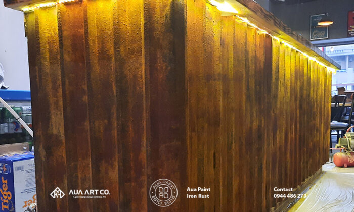 thi công sơn hiệu ứng rỉ sét