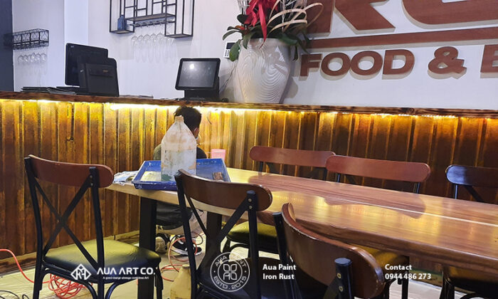 thi công sơn hiệu ứng rỉ sét