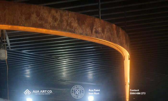 thi công sơn hiệu ứng giả đồng rỉ