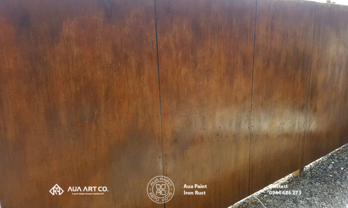 thi công sơn hiệu ứng rỉ sét