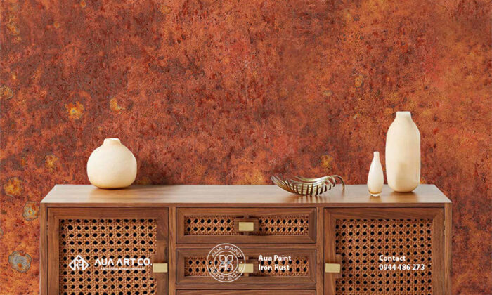 thi công sơn hiệu ứng rỉ sét