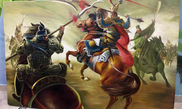 vẽ tranh sơn dầu tam quốc diễn nghĩa